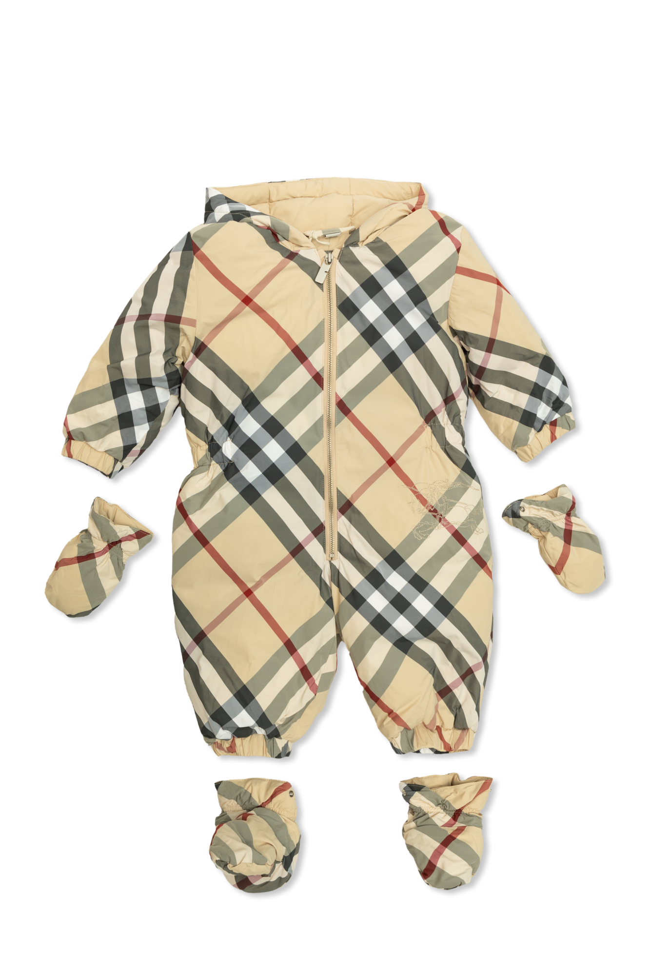 Beige Down Overall Burberry Kids IetpShops GB Burberry